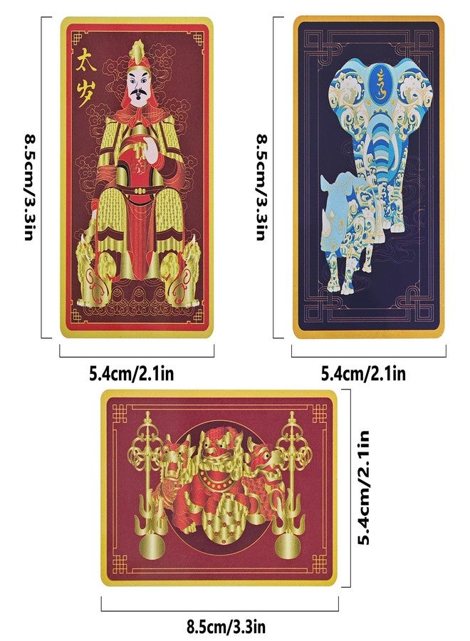 Fengshuibringluck Feng Shui 3 Celestial Guardians Card Anti-Burglary Card Amulet 2026 Tai Sui Amulet Acrylic Card Talisman 3PCS Set - Image 3