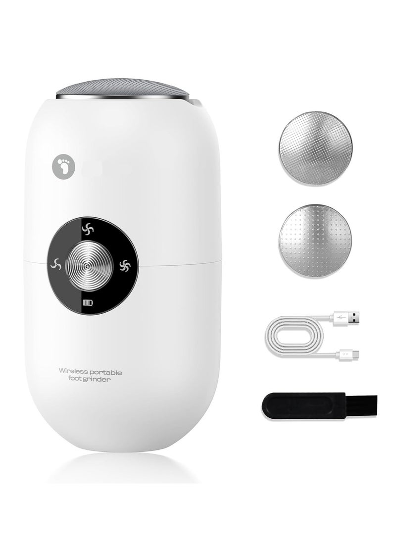 Generic Electric Foot Callus Remover for Women Men, Rechargeable Electric Foot File Pedicure Tool with Stainless Steel Heads, Portable Feet Grinder for Cracked Dry Heels Dead Skin Calluses  - Image 1