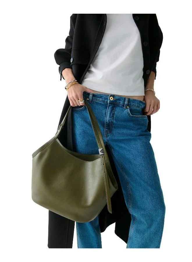 Kate Spade Deco Fine Grain Leather Tulip Tote