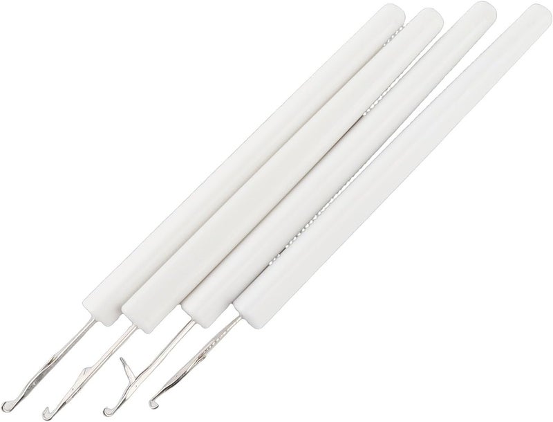 4pcs Pusher Crochet Needle, Transfer Crochet Needle for Knitting Machine, Stainless Steel and Plastic Crochet Hook with Smooth Finish for SK119 SK270 SK272 SK370, 3.6mm - Image 1