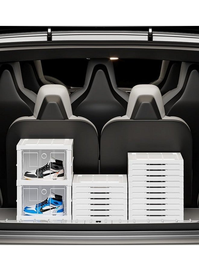 Kuber Industries Kuber Industries 3 Layer Shoe Box for Storage|Multi-Purpose Plastic Shoe Rack|Installation Free Shoe Organizer|White|  - Image 3