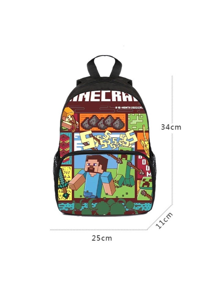 Minecraft backpack schoolbags for teenagers and primary school students men and women leisure sports backpacks - Image 2