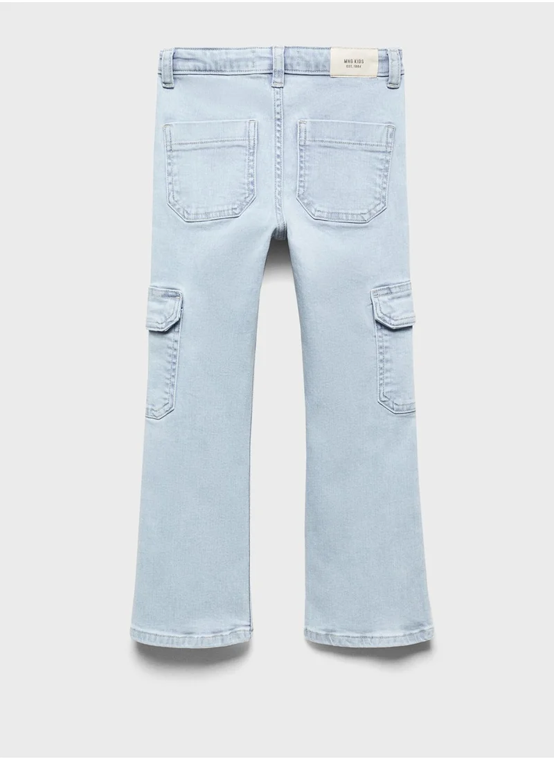 MANGO Kids Straight Fit Cargo Jeans