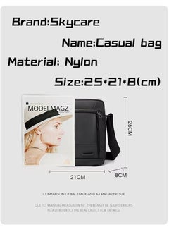 Skycare Skycare Crossbody Bag Men Shoulder Bag for Men Business Man Purse Messenger Bag with Adjustable Strap (Black)  - Image 5