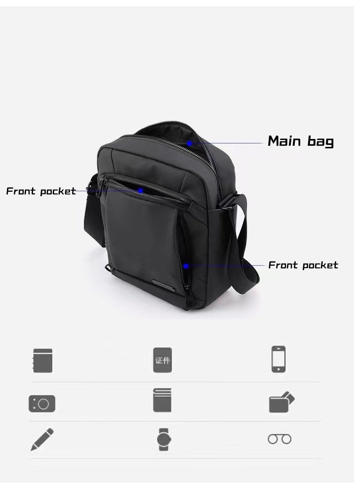 Skycare Skycare Crossbody Bag Men Shoulder Bag for Men Business Man Purse Messenger Bag with Adjustable Strap (Black)  - Image 3