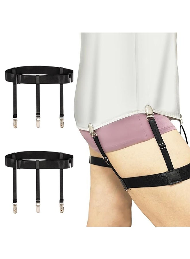 حامل قميص رجالي مكون من قطعتين لتثبيت القميص، وربطة العنق، وحامل لتثبيت القميص للرجال، مع حلقات مرنة عالية للساق - Image 1