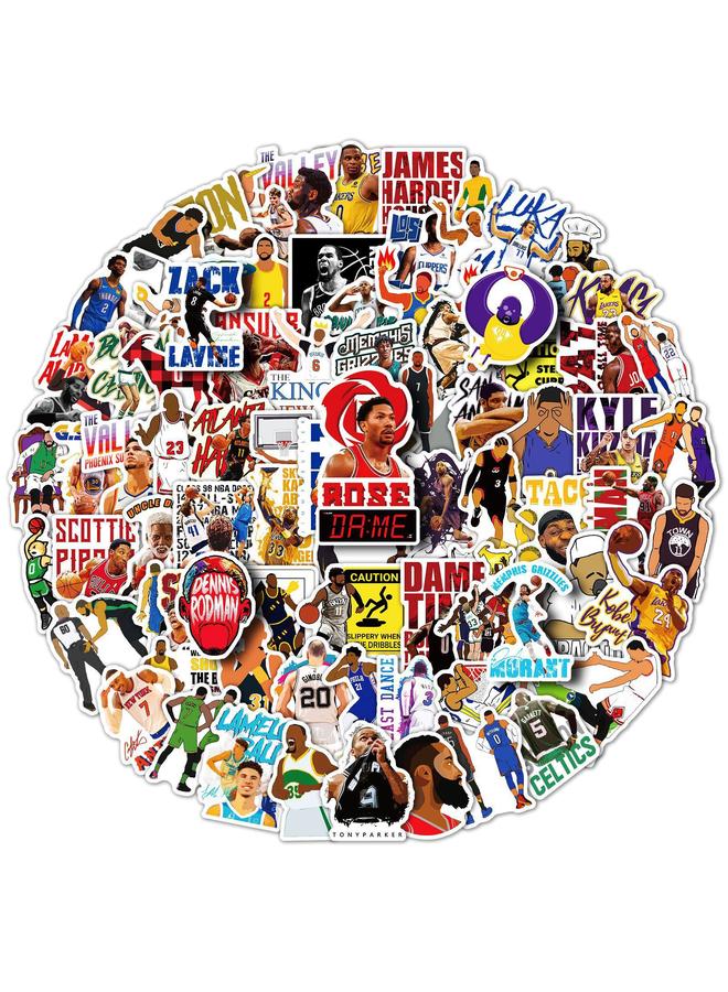 Bluejw 100 NBA Series Stickers Kobe James Curry Hand Account Stickers Star Collection Sports Graffiti Stickers - Image 3