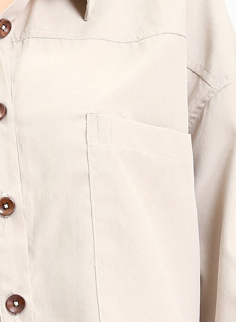 RAVIN Women Solid Casual Shirt with Front Pockets - Image 3