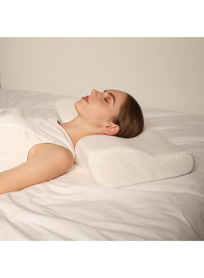 تانجبلب مخدة طبية للرقبه للحصول علي الراحه المناسبه للرقبه والعمود الفقري مصنوعة من مواد ألمانية فوم ميموري تدعم العمود الفقري والرقبة وتمنع الشخير وتمنحك نومًا هادئًا وسادة رقبة طبية من الميموري فوم 40*55 - Image 2