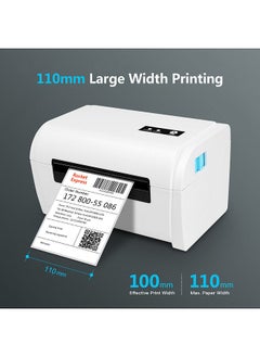 Generic Thermal Label Printer High Speed Shipping Label Printer USB BT Connection Support 40-110mm Paper Width Compatible with Windows for Supermarket Store Restaurant Logistic  - Image 4