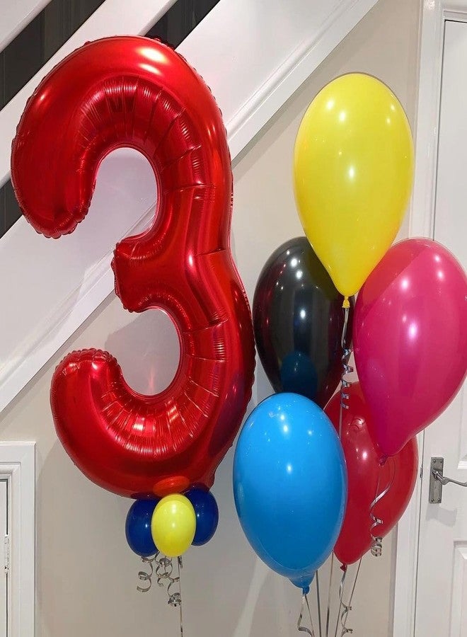 BBPOOL Red 5 Number Balloons,40 Inch 5 Balloons Foil Mylar Helium Big Red 5 Balloon Number for Birthday Party Anniversary Decorations - Image 2