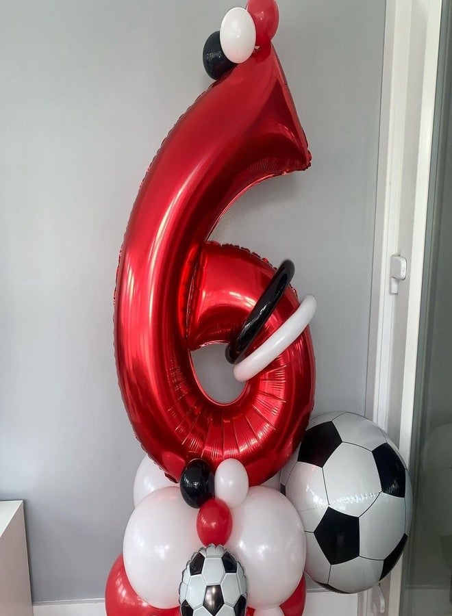 BBPOOL Red 5 Number Balloons,40 Inch 5 Balloons Foil Mylar Helium Big Red 5 Balloon Number for Birthday Party Anniversary Decorations - Image 4