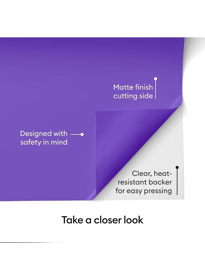 Cricut كريكوت® فالي آيرون-أون، بنفسجي (12 بوصة × 20 قدم) - فينيل نقل حراري HTV - Image 4