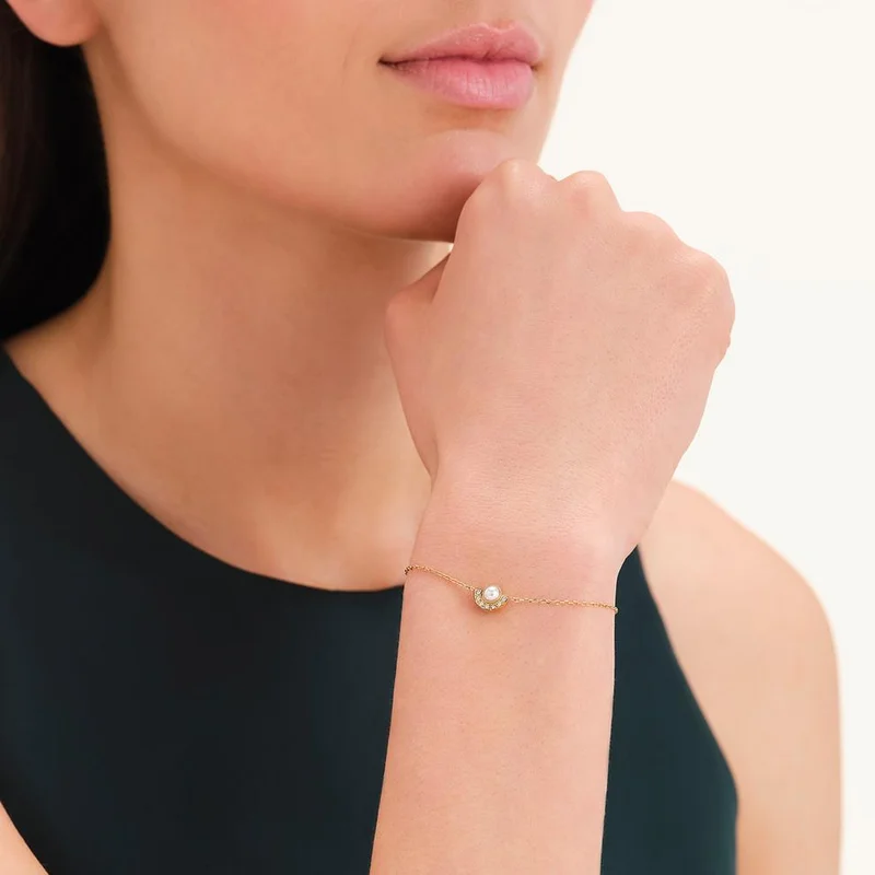 Rosefield  Rosefield Modern Pearl Circle Bracelet Gold - JBPCG-J1295 for Women | Best Price UAE