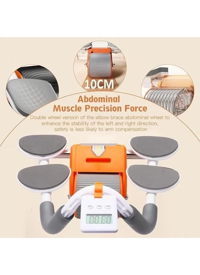 Generic - New Automatic Rebound Ab Roller Wheel with Elbow Support and Timer (Rondom Color) - Image 1