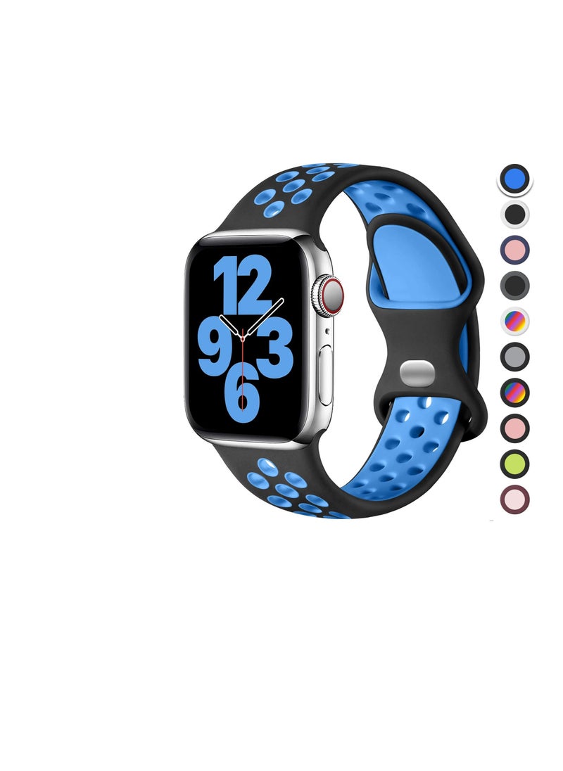 Generic - Band For Apple Watch 41mm 40mm 38mm, Soft Silicone Sport Wristbands Replacement Strap iWatch Ultra SE 8 7 6 5 4 3 2 1 - Image 1