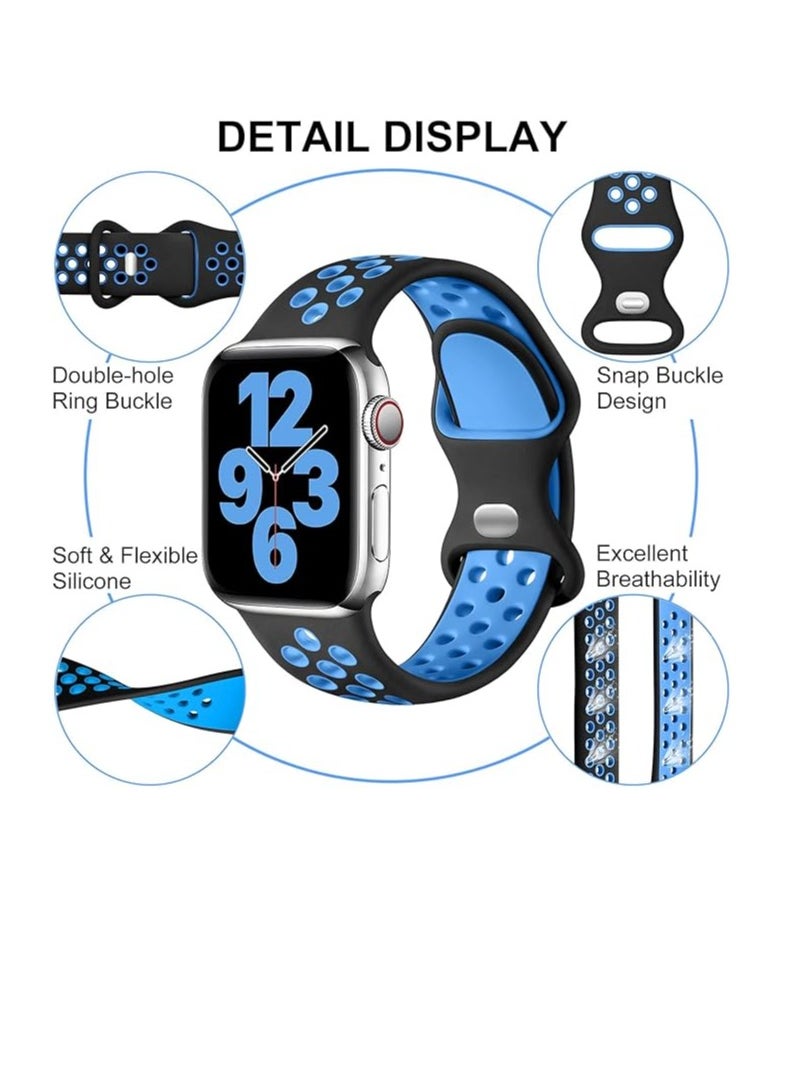 Generic - Band For Apple Watch 41mm 40mm 38mm, Soft Silicone Sport Wristbands Replacement Strap iWatch Ultra SE 8 7 6 5 4 3 2 1 - Image 1