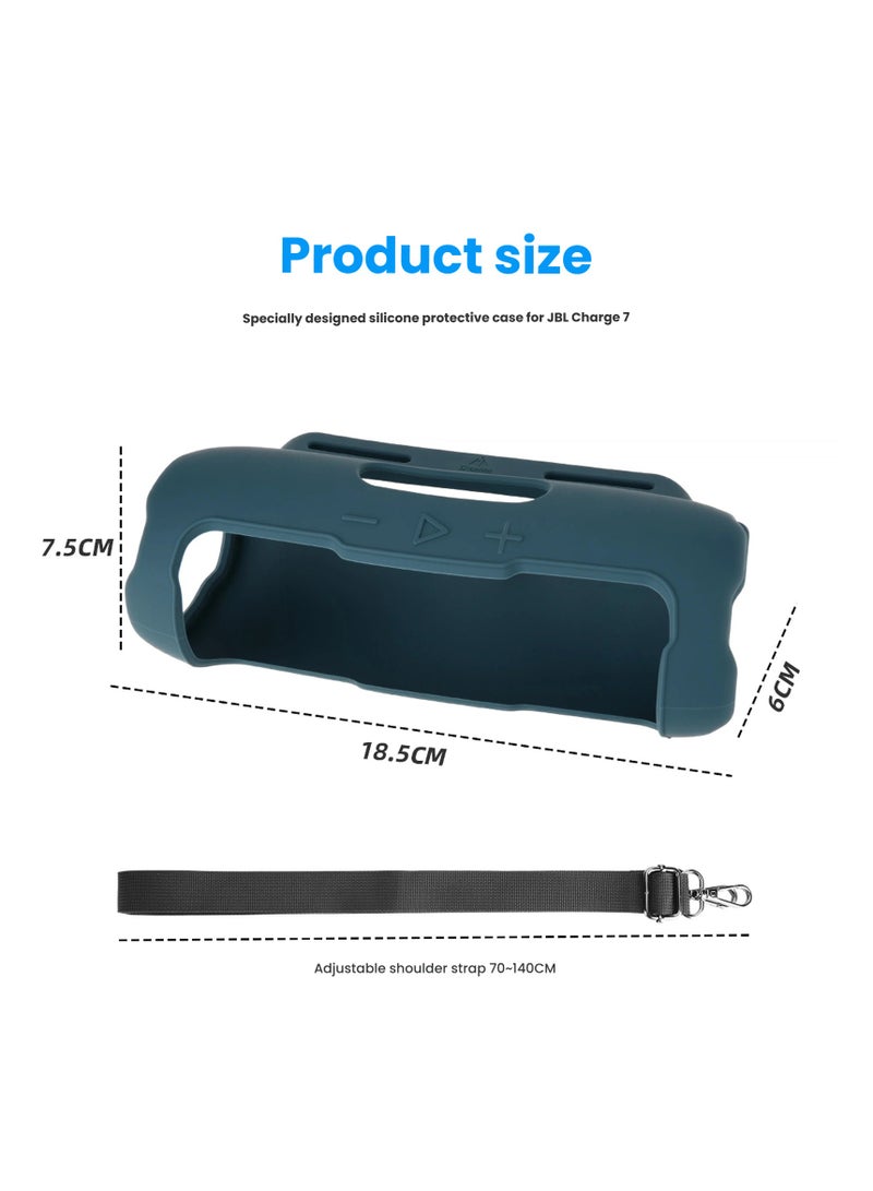 general Silicone Protective Case for JBL Flip7 Speaker Portable Bike/Golf Cart Pole Mount Strap Holder Shockproof & Wear-Resistant Outdoor Compatible - Image 2