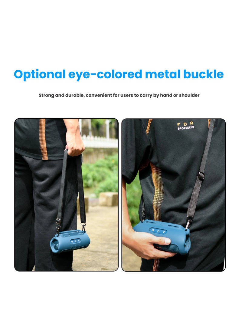 general Silicone Protective Case for JBL Flip7 Speaker Portable Bike/Golf Cart Pole Mount Strap Holder Shockproof & Wear-Resistant Outdoor Compatible - Image 4