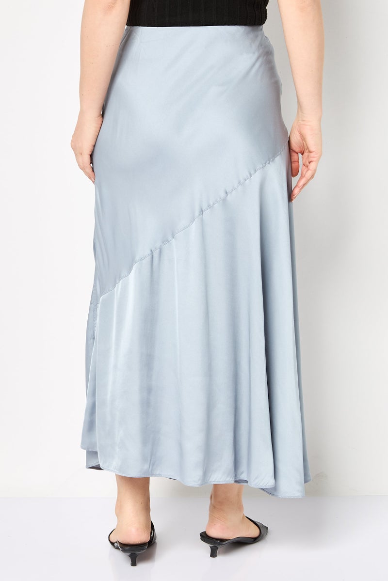 SELECTED Women Solid A-Line Skirt, Grey - Image 4