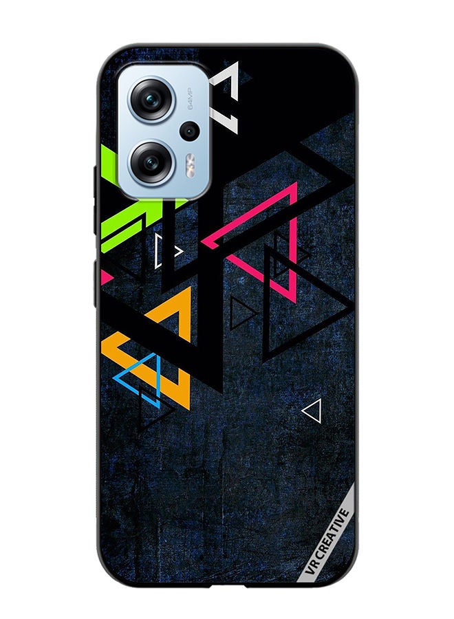 VR CREATIVE Protective Case Cover For Xiaomi Poco X4 GT Multiple Triangle Design Multicolour - Image 1
