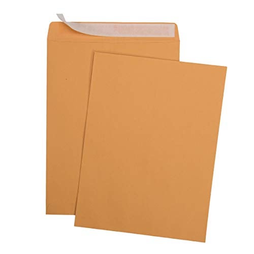 Aimoh 100 10 x 13 Self-Seal Brown Kraft Catalog Envelopes - 28lb, 100 Count, Ultra Strong Quick-Seal, 10x13 inch (39300) - Image 2