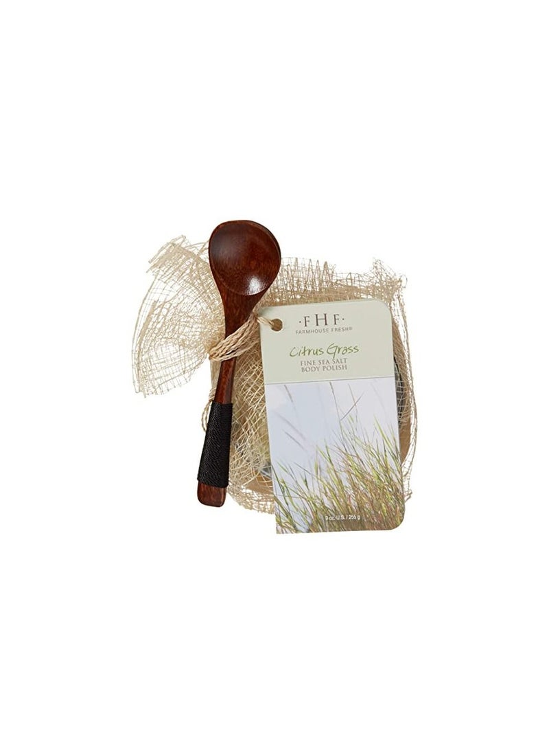 FarmHouse Fresh Farmhouse Fresh Citrus Grass Fine Sea Salt Body Polish, 6 oz. , Sulfate-Free Paraben-Free Body Exfoliator With 95% Natural Extract  - Image 3
