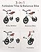 RIDYEE 3in1 Foldable Tricycle and Balance Bike for Toddlers 2 to 5 Years Tricycle for 2 Years with Adjustable Handlebar and Seat Tricycles for 35 Years with DIY Plate White - Image 4