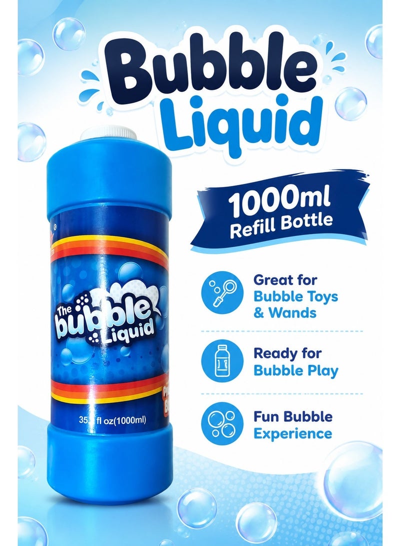 Bubble Liquid Refill 1000ml – Ready-to-Use Bubble Solution for Bubble Wands, Bubble Machines & Outdoor Kids Play – Large 1L Bubble Refill Bottle - Image 2