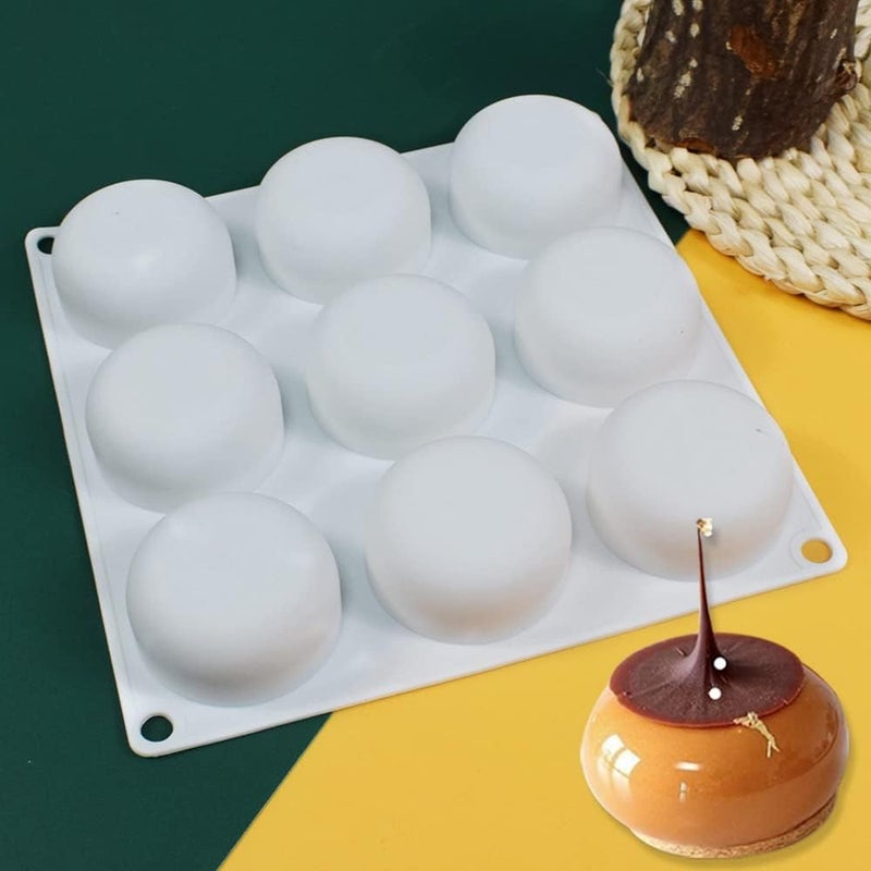 mostsom Silicone Chocolate Half Round Mold Medium Semi Sphere Silicone Mold,Half Sphere Silicone Baking Molds for Making Chocolate, Cake, Jelly, Dome Mousse (Oblate Spheroid A) - Image 5