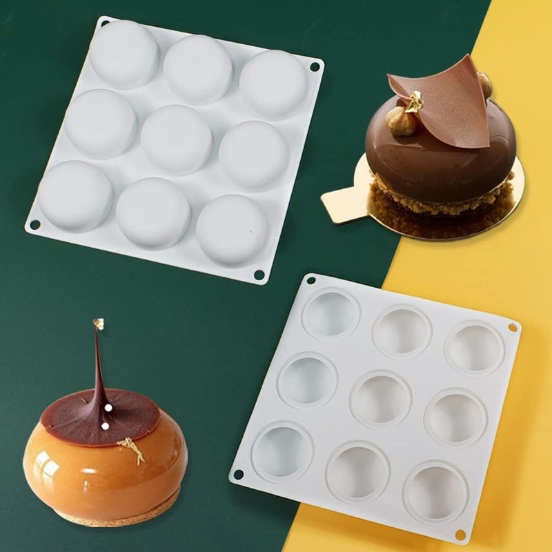 mostsom Silicone Chocolate Half Round Mold Medium Semi Sphere Silicone Mold,Half Sphere Silicone Baking Molds for Making Chocolate, Cake, Jelly, Dome Mousse (Oblate Spheroid A) - Image 4