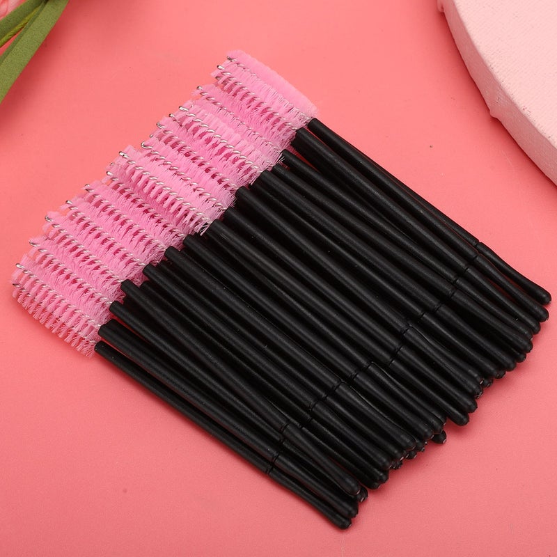 100pcs Disposable Eyelash Brush Mascara Wands Applicator Makeup Brush SetBlack - Image 1