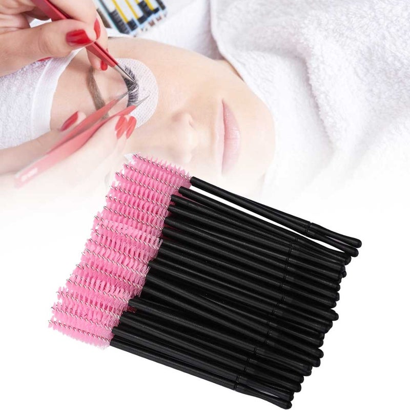 100pcs Disposable Eyelash Brush Mascara Wands Applicator Makeup Brush SetBlack - Image 2