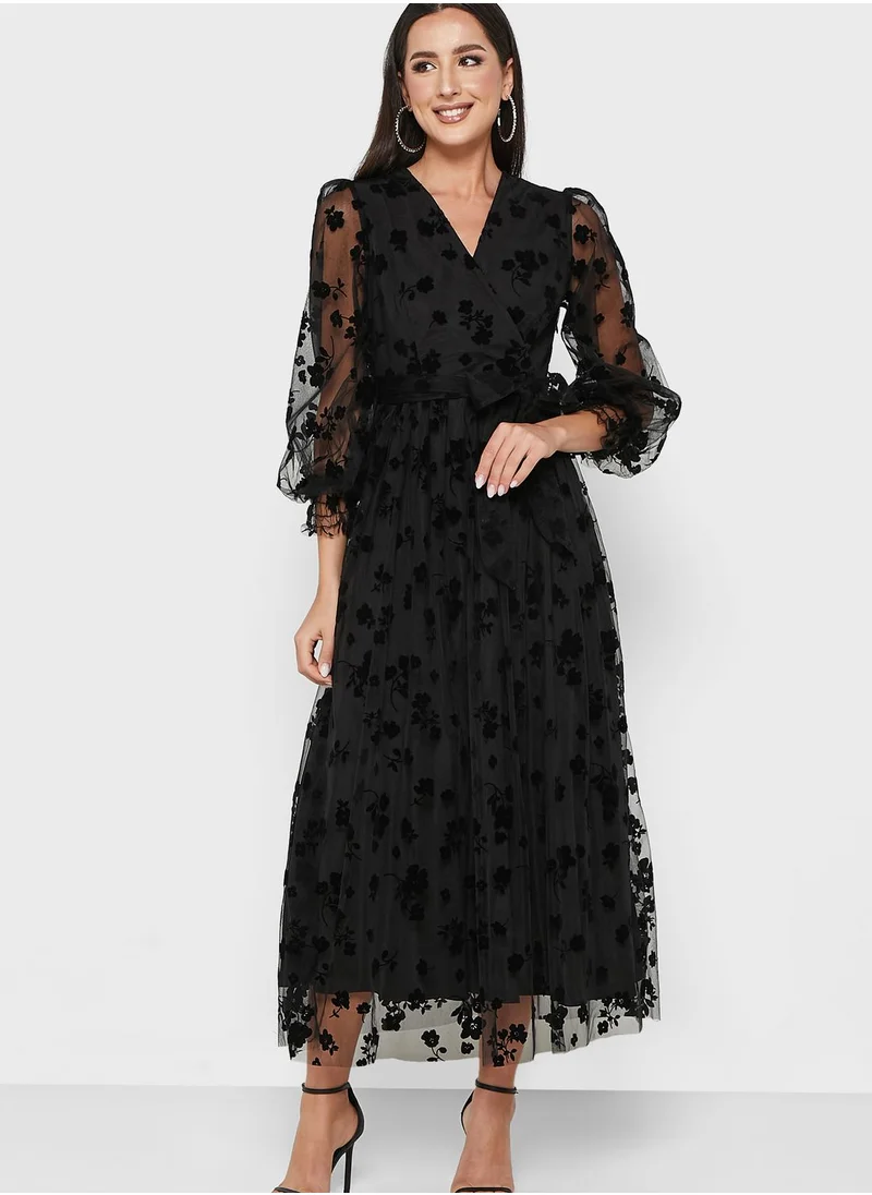 Khizana Surplice Neck Dress