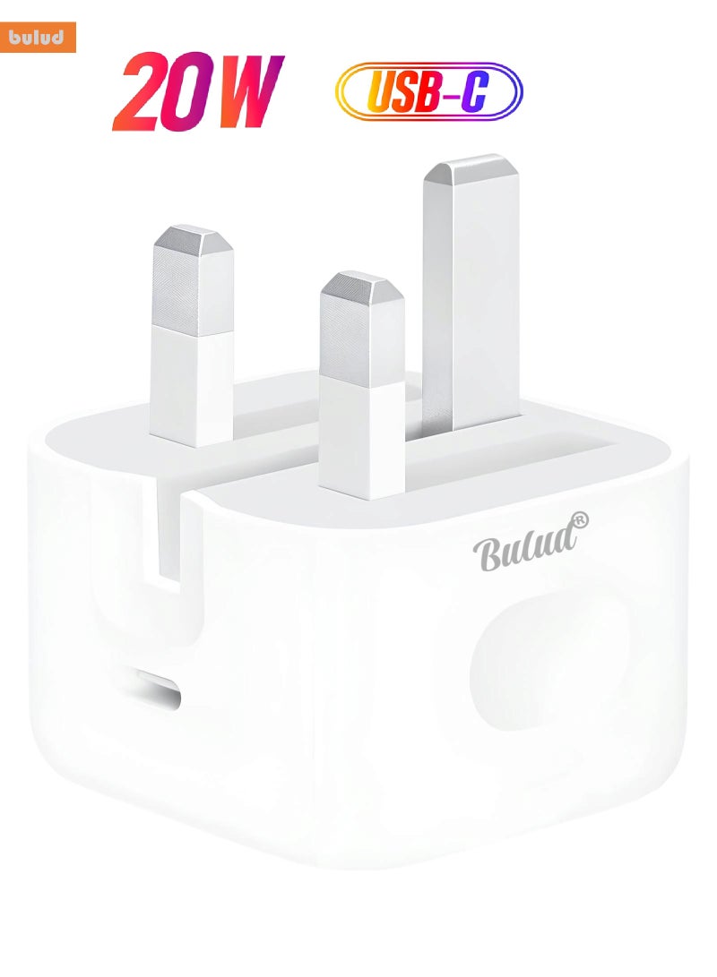 bulud 20W USB-C Fast Charger for iPhone & iPad – Compact Travel Adapter with PD Fast Charging, Universal Compatibility & Safety Protection - Image 1