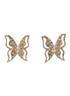 NIBEMINENT Rhinestone Studded Butterfly Stud Earrings  - Image 1