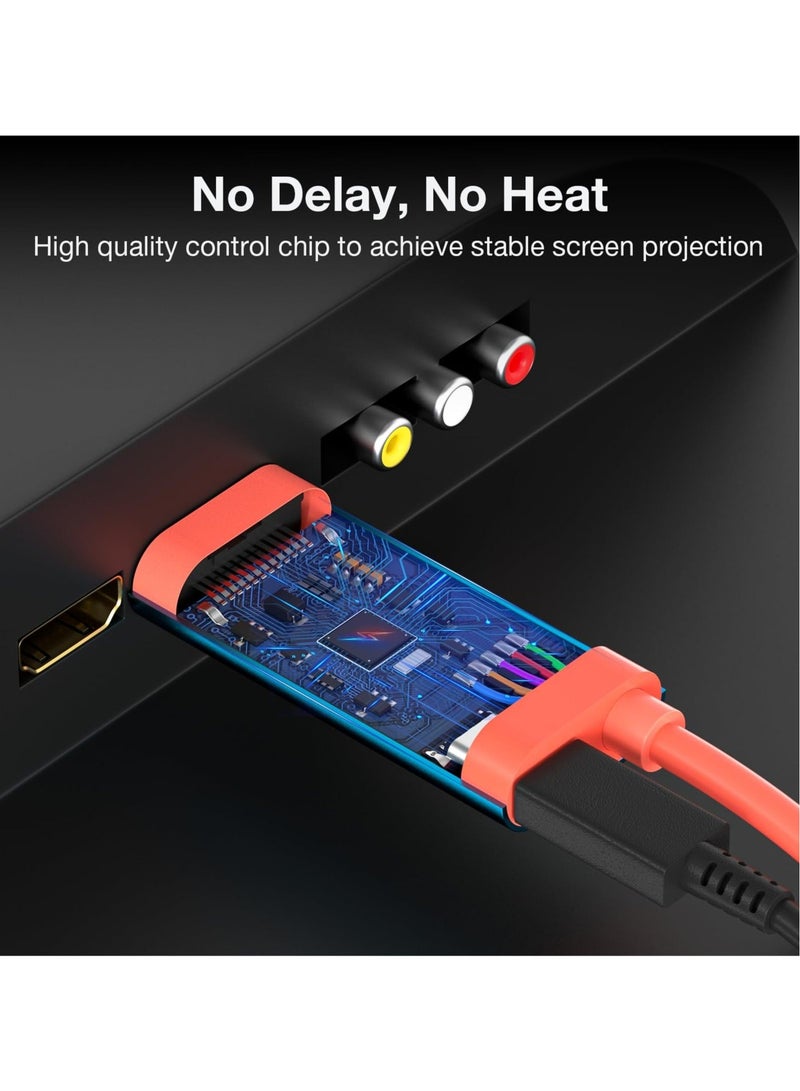 Captaintech Type C to HDMI Cable for Switch/Switch OLED/Steam Deck, 4K@30Hz USB-C to HDMI TV Conversion Cable, Type C to HDMI TV Adapter with 60W PD Charging Port Compatibility with Phone/Laptop/Tablet - Image 5
