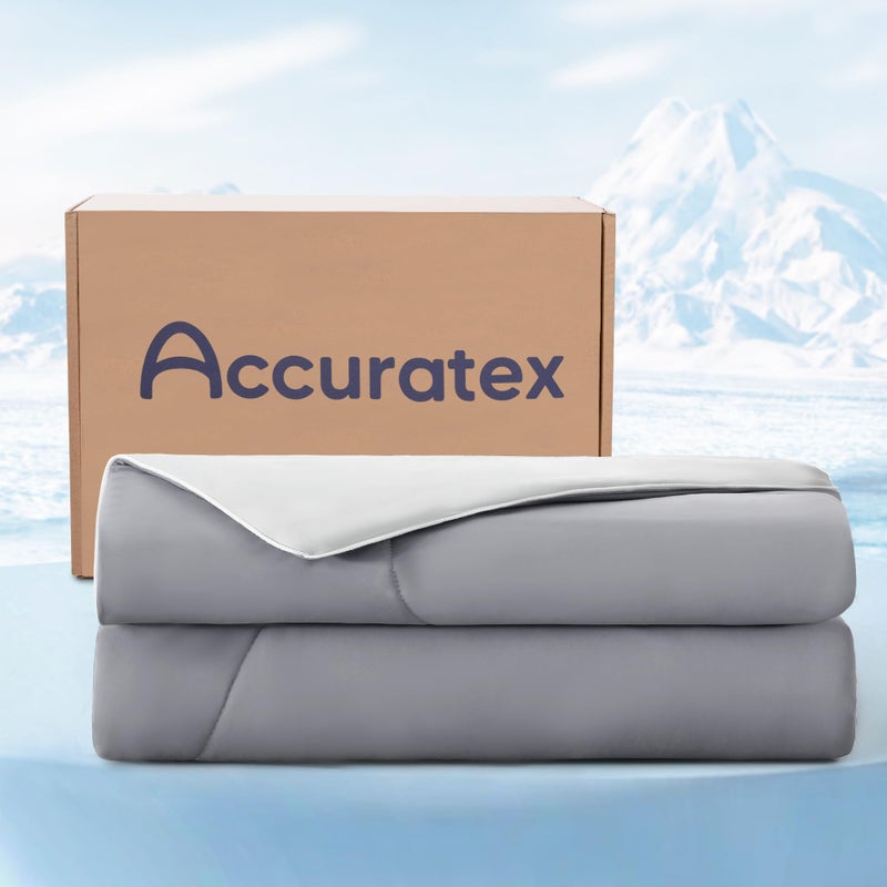 ACCURATEX Queen Size Cooling Comforter 90x90 Inches Nylon Spandex Arc-Chill Q-Max >0.45 Breathable Summer Blanket