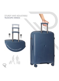 ISTANBUL theme PP Suitcase, Durable, Lightweight Hardshell, Telescopic Handle,  Vertical Series Travel Luggage Trolley with 4 Quiet 360° Wheels and TSA Lock (20-Inch Carry-On, Navy Blue) - pzsku/Z89D4715A560485D8C5F6Z/45/_/1719920040/38efcac4-c066-4333-9154-5cf70ab18e1f