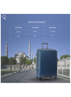 ISTANBUL theme PP Suitcase, Durable, Lightweight Hardshell, Telescopic Handle,  Vertical Series Travel Luggage Trolley with 4 Quiet 360° Wheels and TSA Lock (20-Inch Carry-On, Navy Blue) - pzsku/Z89D4715A560485D8C5F6Z/45/_/1719920174/3e4a51d4-358f-44fb-83c3-66d891b95e47