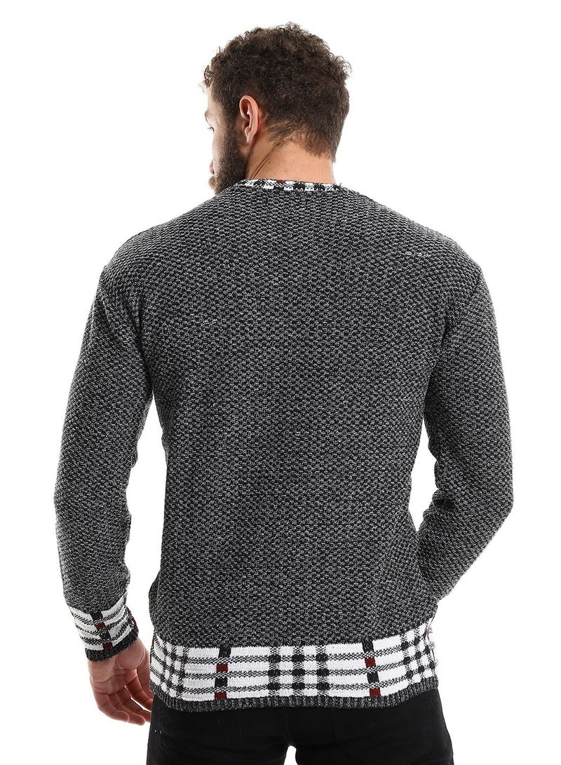 Caesar Wool Mens Pullover With Multi Design  - Image 4