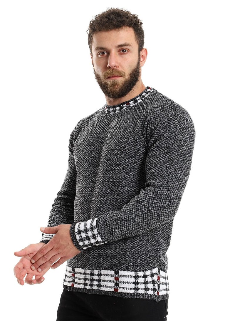 Caesar Wool Mens Pullover With Multi Design  - Image 3