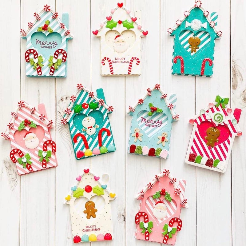 KSCRAFT Gingerbread House Shaker Metal Cutting Dies for DIY ScrapbookingCard MakingKids Fun Decoration Supplies