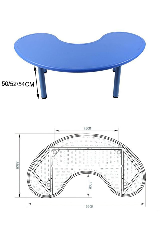 JSAITOYS Study Safety Plastic Moon Desk With Chair For School Kids Plastic Table - Image 2
