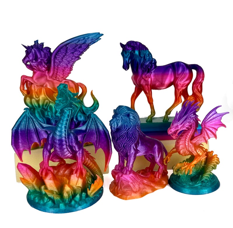 Stronghero3D PETG 3D Printer Filament 1.75mm,Multi Color,Translucent Rainbow Gem, Fast Changing Color,1kg(2.2lbs) Accuracy +/-0.05mm - Image 2