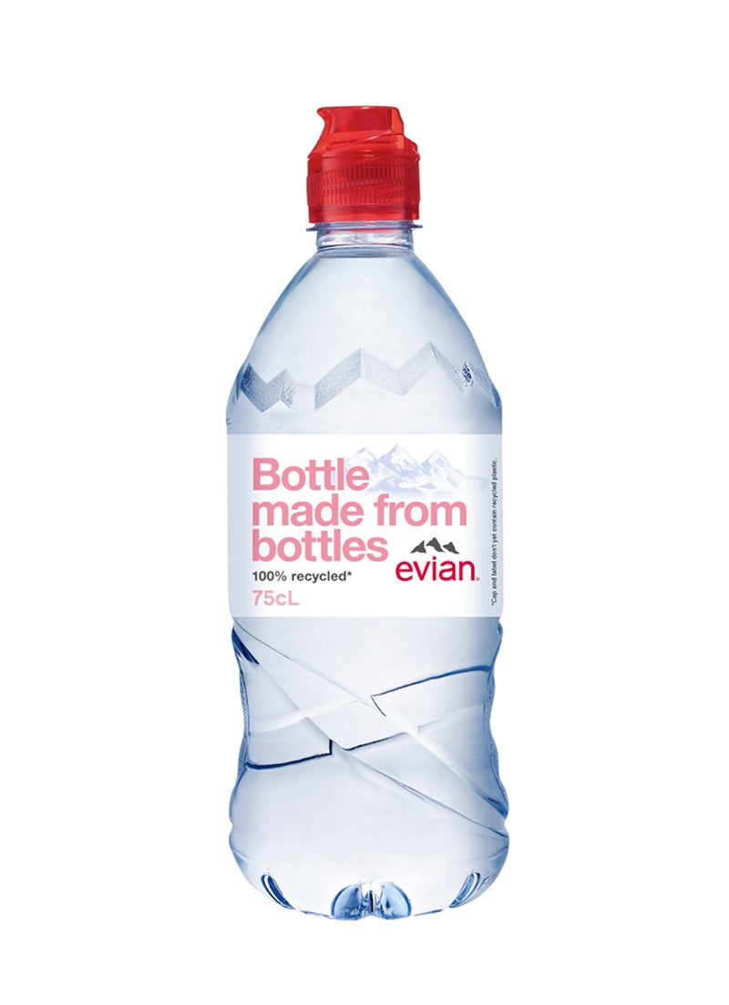 Evian Natural Mineral Water RPET Sports Cap 4x 750ml - Image 2