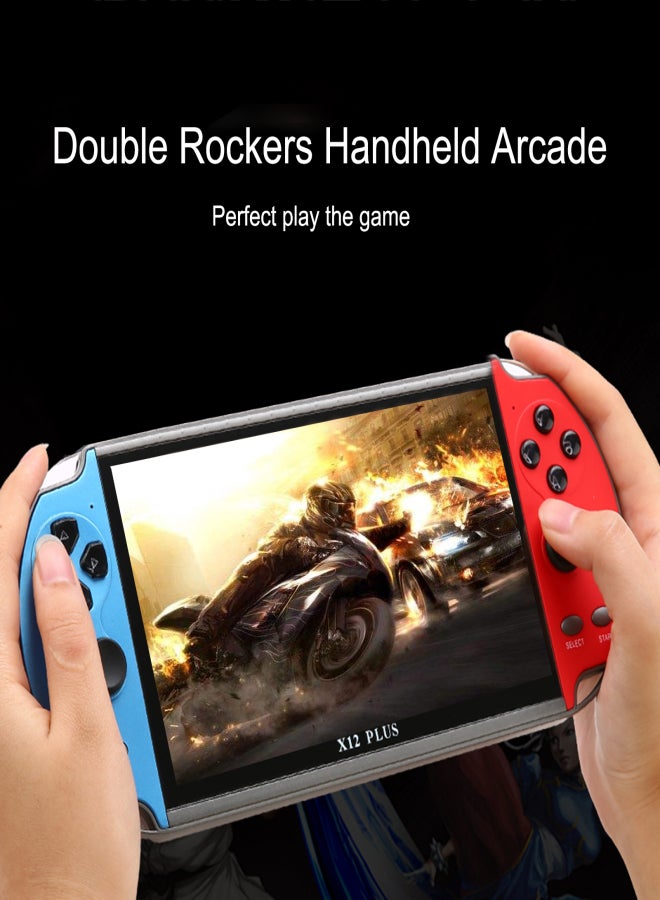 X12 Plus 7 inch Video Game Console Built in 1000 Games 16GB Handheld Double Joystick Game Controller Spupport AV Output TF Card Music E-book - Image 4