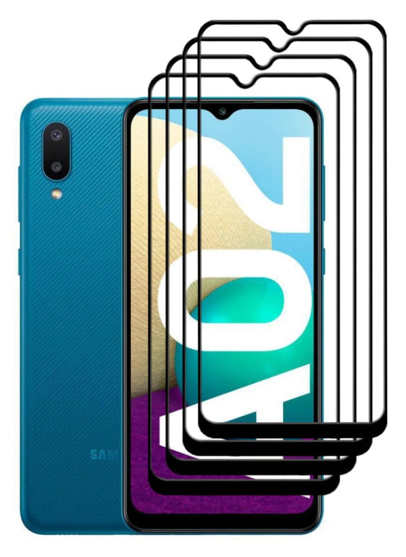 ACLIX 4 Pieces Antistatic ESD Dustproof Premium Quality High Definition Tempered Glass Screen Protector Designed For Samsung Galaxy A02 - Image 1