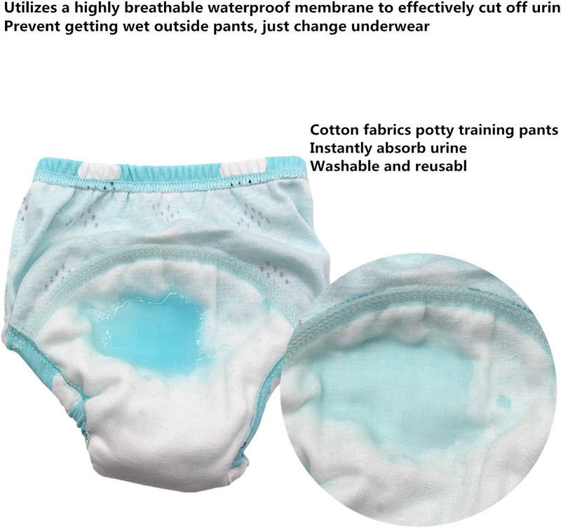 Tiger007 4 Pack Baby Toddler Potty Training Pants Layered Cotton Training Underwear for Toddlers Girls Boys 1218 Months E - Image 4