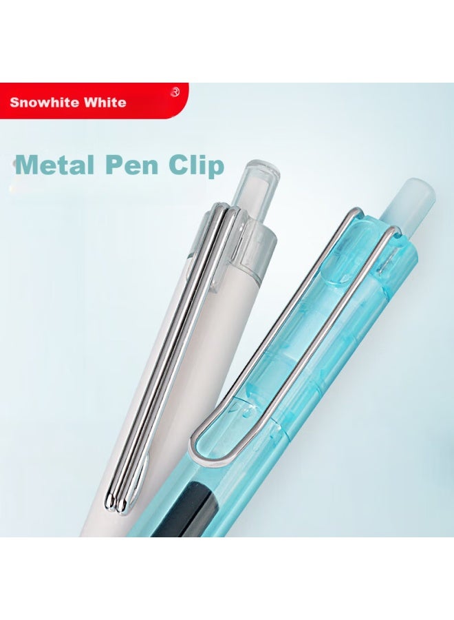 Snowhite G-305/307 Black 0.5mm Bullet Tip Carbon Pen For Students, Smooth Writing, Black Ink, 4-pack - Image 4